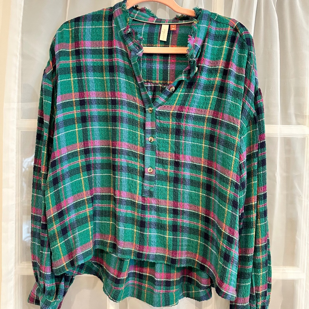 Pilcro Puff Sleeve Blouse Size M